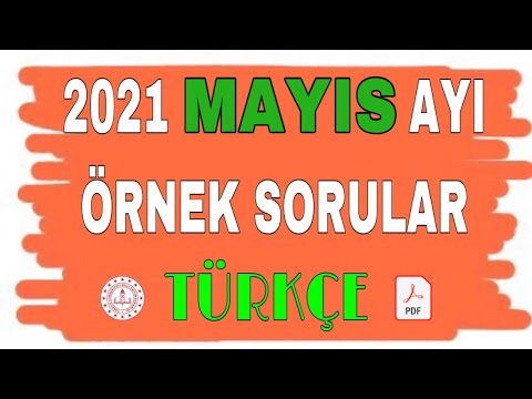 LGS MAYIS AYI ÖRNEK SORULAR TÜRKÇE 2021