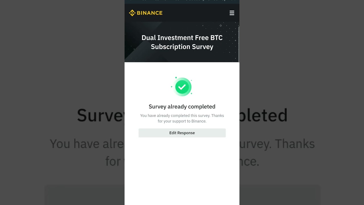 Binance Dual Investment - Learn & Earn Survey Answers. 