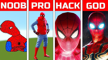 NOOB VS PRO VS HACKER Minecraft Pixel art Spider Man