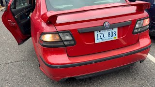 SAAB 9-3 RAW EXHAUST &amp; SINGLE TURBO SOUNDS.