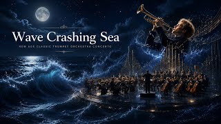[Wave Crashing Sea]Night Sea #music #neoclassic #trumpet #concerto #orchestra #wave #Sea