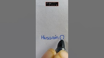 Hussain name signature style #calligraphy #shortsfeed #shorts