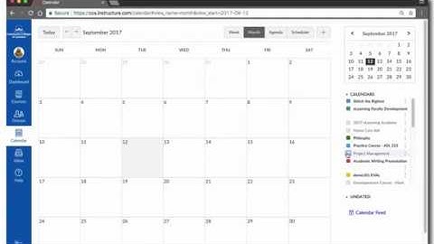 Canvas LMS: Calendar