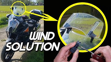 Puig Clip-On Windscreen Visor 2.0 on KTM 1290 Super Adventure S - (Install - Test - Review)