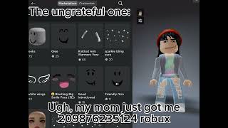 Types of people when they get robux (this is not to hurt anyone’s feelings)