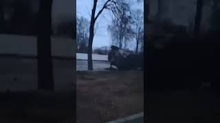 м.Суми 25.02.2022. Загиблі російські окупанти та розбита техніка.