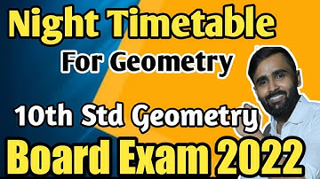 NIGHT TIME TABLE FOR GEOMETRY EXAM|Last Moment Punch Tips|10th Std