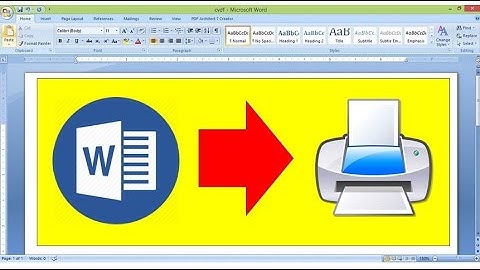 How to print document in Ms Word