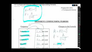4.7 Compound Interest: Different Compounding Periods (MBF3C)