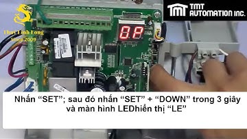 HƯỚNG DẪN CÀI ĐẶT REMOTE VÀ HÀNH TRÌNH CHO CỔNG TRƯỢT BOXER TMT