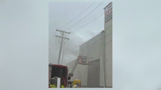 Firefighter injured while battling 2-alarm fire in vacant Akron industrial building