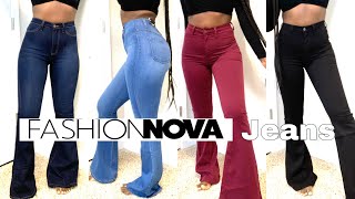 FASHION NOVA JEANS TRY ON HAUL  Flare & Skinny Jeans - Size 5 