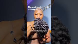 Glueless frontal pin curls pixie cut wig #gluelesswig #gluelessfrontal #pixiecuttutorial