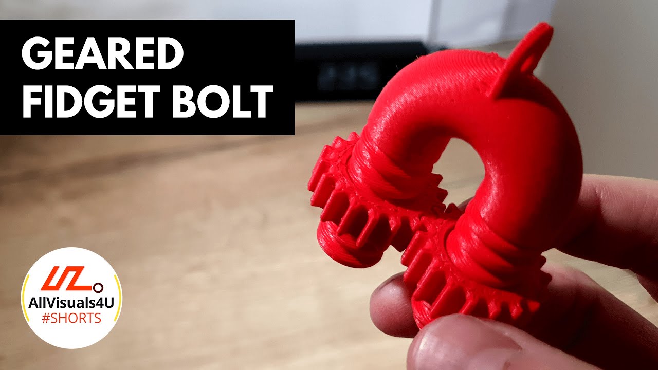 ⚙ Geared Fidget Bolt - Fidget Toys - 3D Printed - Satisfying Timelapse | 