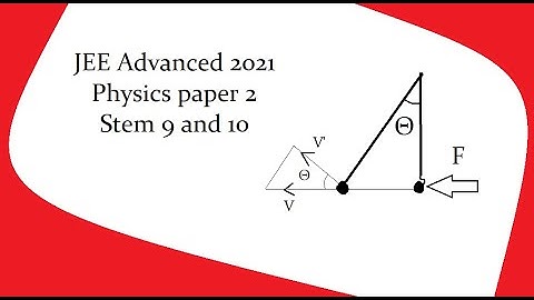 JEE Advanced 2021 Physics paper 2 stem 9 and 10