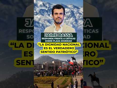 Bassa responde a críticas sobre Pza Dignidad:La dignidad nacional es el verdadero sentido patriótico