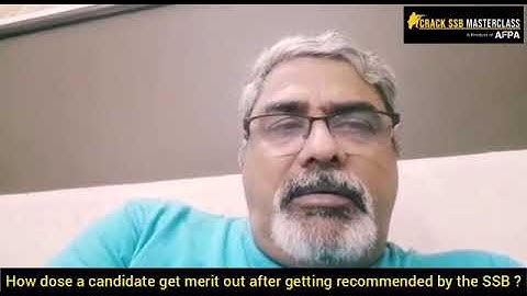 How does a candidate get merit out after getting recommended by the SSB ?