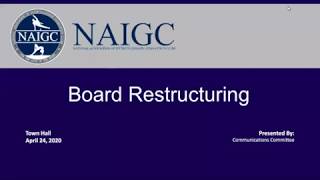 NAIGC Internal Organization Restructure Town Hall