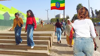 🛑Morning Walk with Beautiful Ladies on The Street of Addis Ababa 2026 🇪🇹