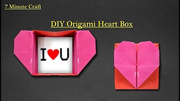 DIY Origami Heart Box  Envelope Secret Message  Valentine