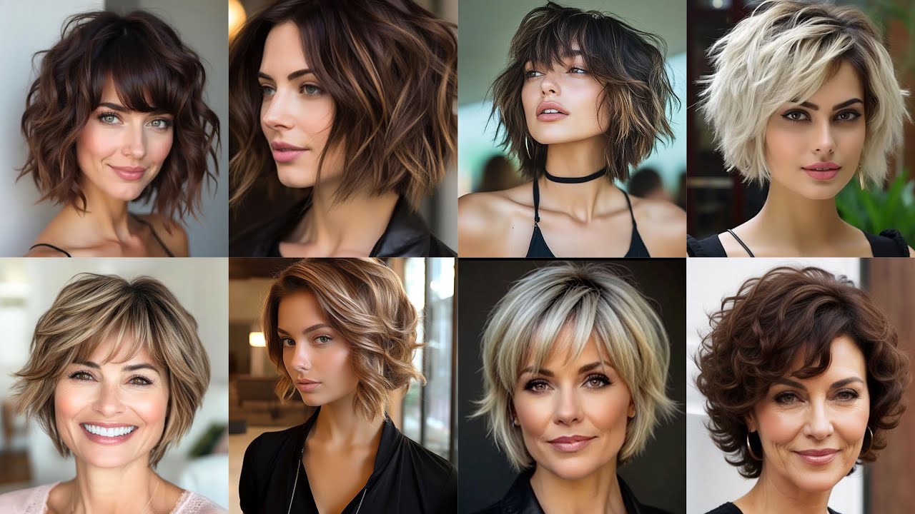 Beautiful Layered Short haircuts and hairstyles for women's #shorts - YouTube