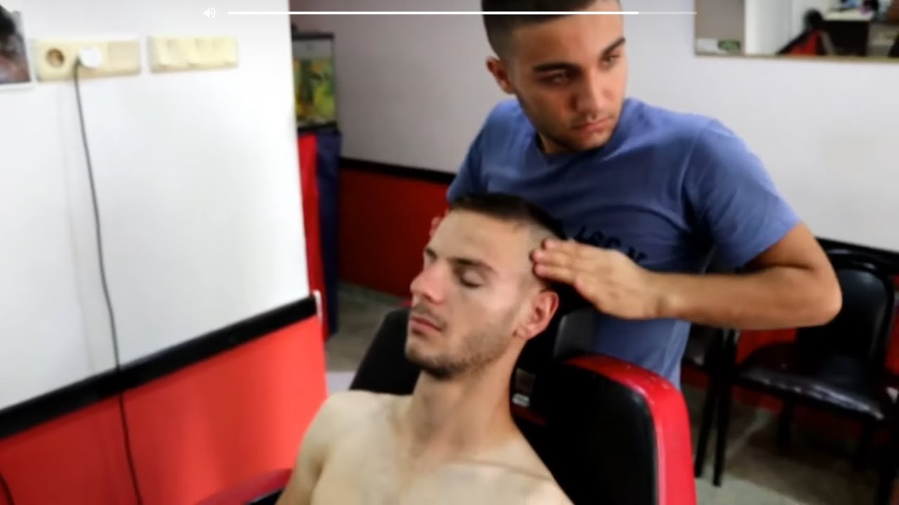 ASMR Turkish  Barber  head neck shoulder back massage
