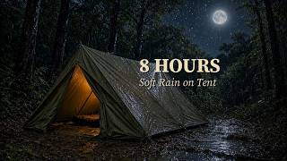 Soft Rain on an Olive Tent | Cozy Night Ambience for Sleep 8 Hours screenshot 5