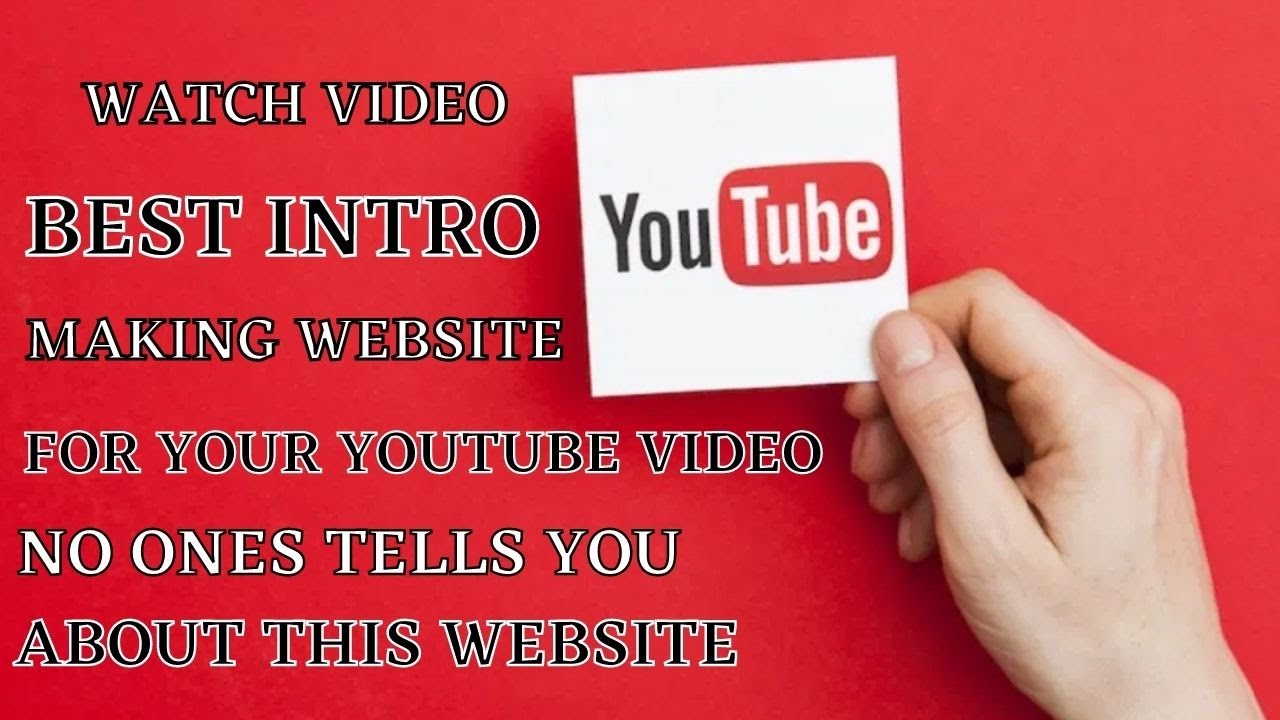 BEST INTRO WEBSITE FOR YOUR YOUTUBE VIDEO/NO ONES TELL YOU ABOUT THIS WEBSITE/WATCH NOW