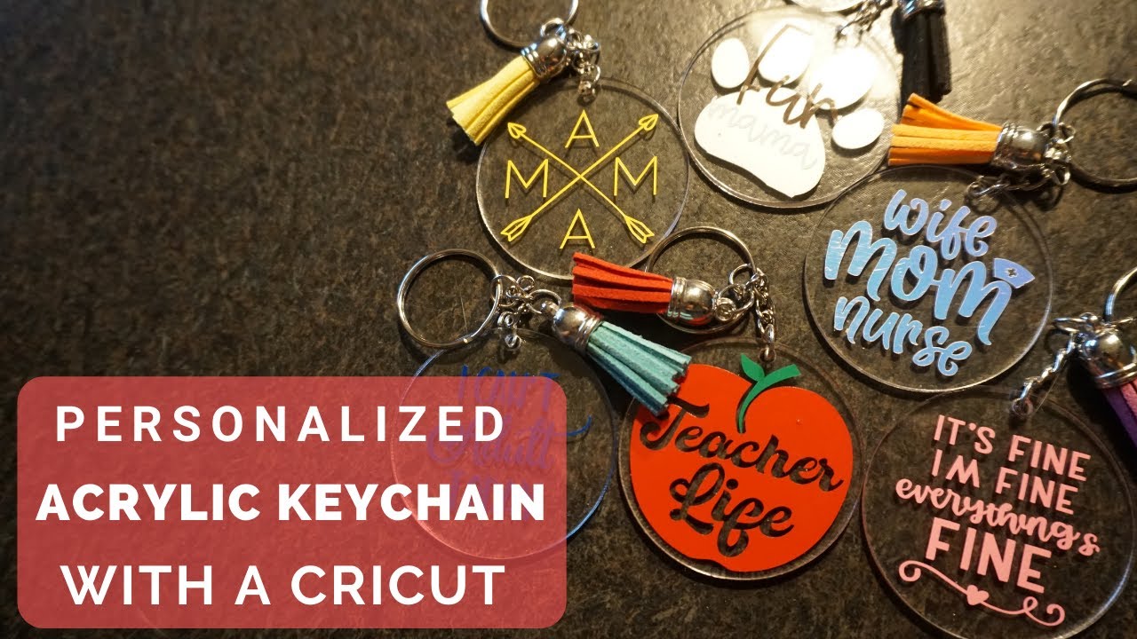 Brown Monogram Leather Keychain - Small Print