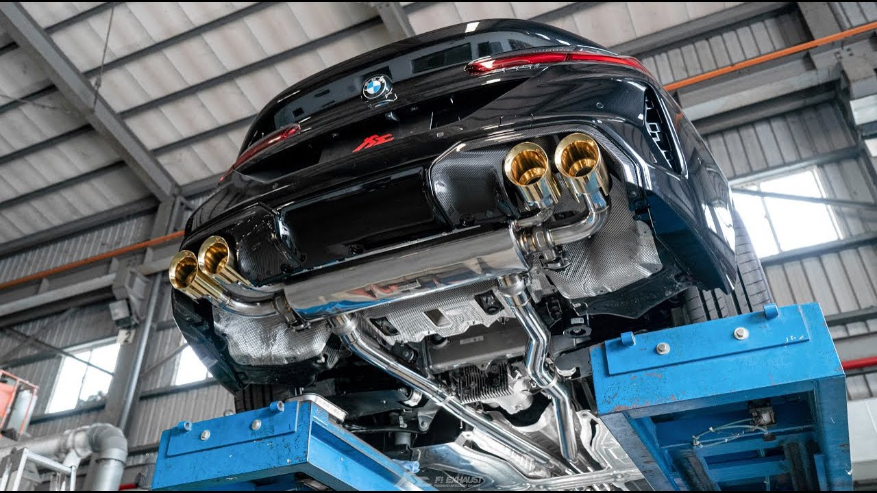 BMW 840i G16 Gran Coupe w/ M8 Style Diffuser and Fi EXHAUST Quad Gold ...