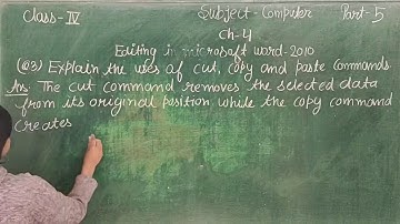 Computer ch-4 Editing in MS Word Part-5 Class-4