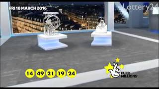 2016 03 18 Euro Millions Number and draw results