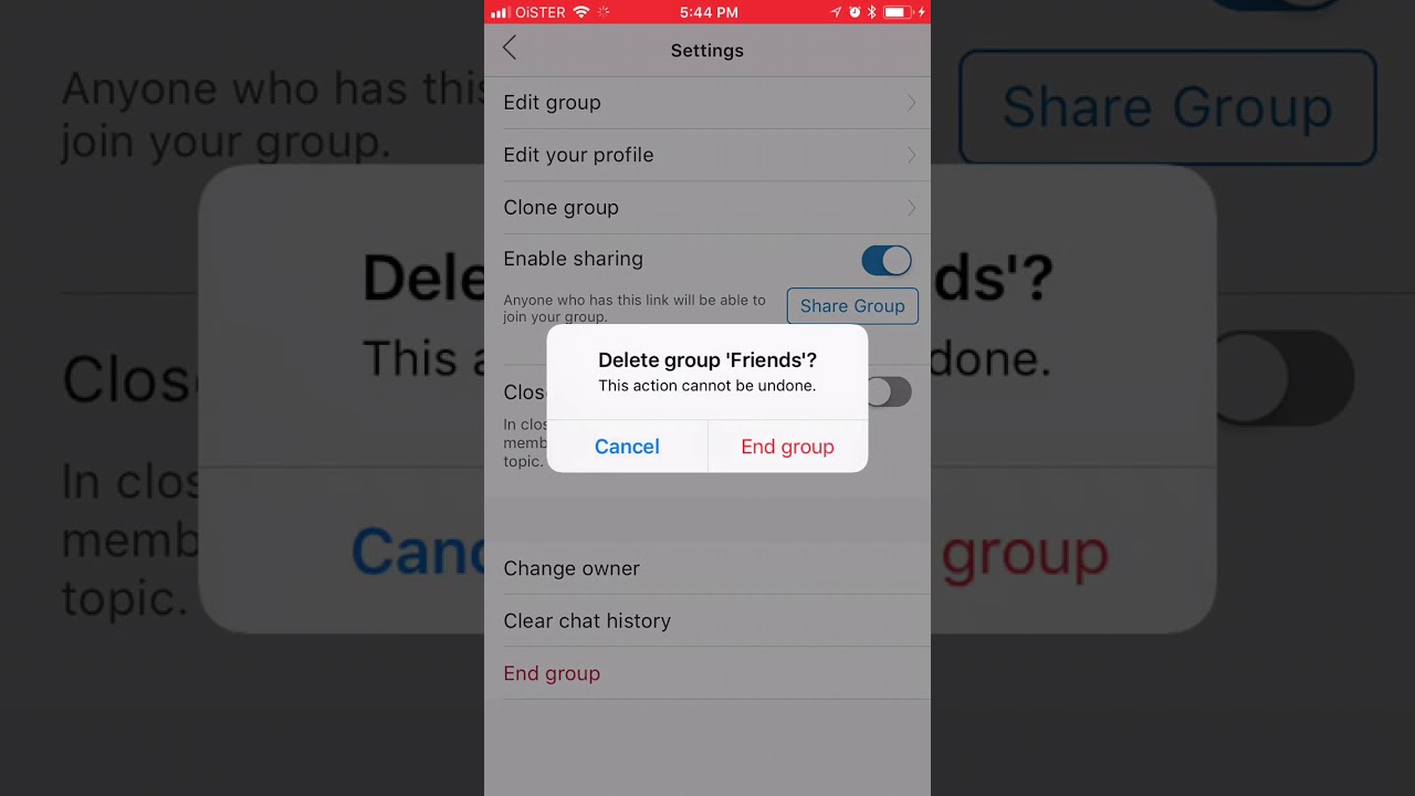 How to DELETE CHAT in GROUPME?