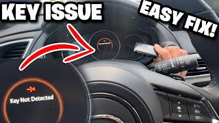 how to fix mazda key fob not detected message