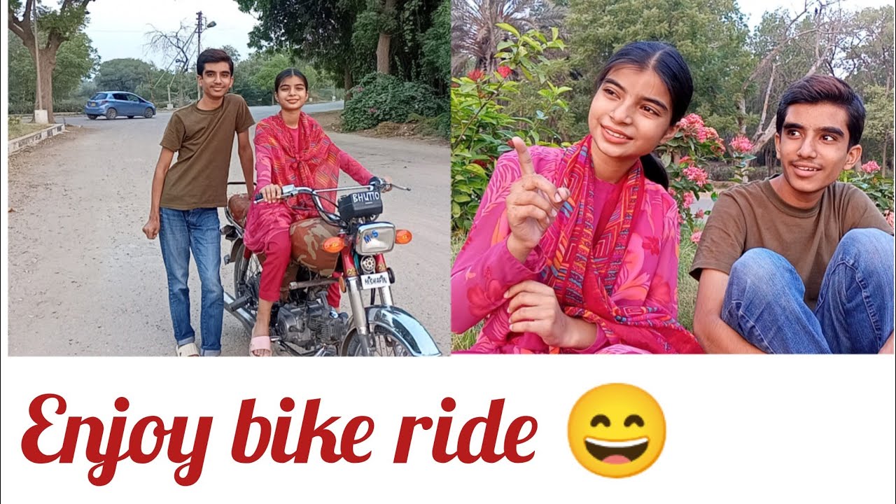 Ride a bike after so many days / The lady rode the bike shafin hurain