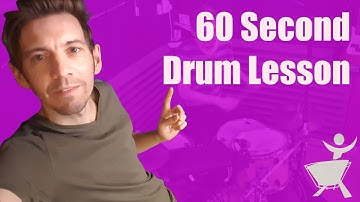 Cool 16th note linear groove - 60 second drum lesson