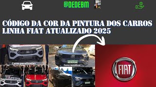 FIAT LINE CAR PAINT COLOR CODE UPDATED 2025!!