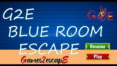 G2E Blue Room Escape Walkthrough [Games2Escape]