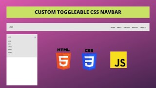 Custom Toggleable Navigation Bar using HTML CSS JS