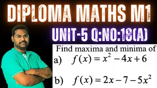 Find the Maximum and Minimum values of f(x)=x²-4x+6@maths naresh eclass