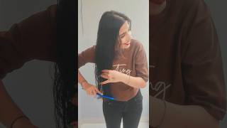 Indian Girl Long Wet Hair Combing | Wet Haircare Routine #wethaircombing #haircombing #shorts