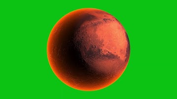 Realistic 3d Planet Mars Rotation Loop Animation on Green Screen - Motion Made