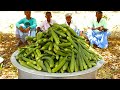 LADY FINGER KURKURE RECIPE | Crispy Lady finger kurkuri prepared by uncle | food fun village