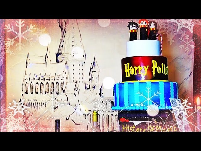 How to: Amazing Harry Potter Cake Design with golden snitch and