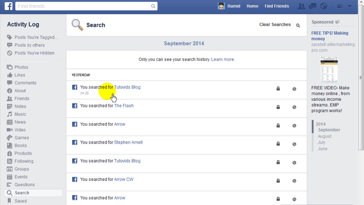 How to View and Delete Your Facebook Search History