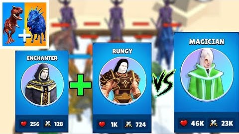 Enchanter rungy vs magician in master master dinosaur fusion game | gameplay walkthrough gamex boiz