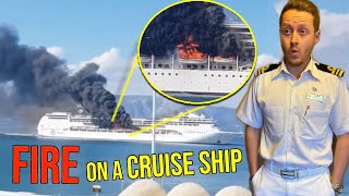 OFFICER REACTS to Cruise Ship Fire: MSC Lirica
