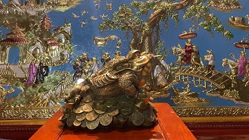 Thiềm thừ cóc ngậm tiền cao 22 ngang 22 dài 30cm nặng 3,7kg