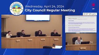 Wednesday, April 24, 2024 - City Council Regular Meeting