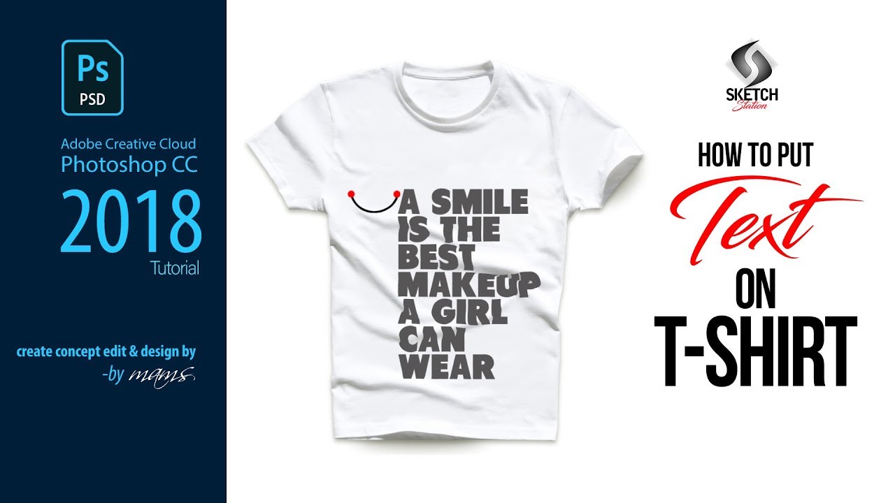 How To Put Text On T Shirt In Photoshop I Sketch Station YouTube